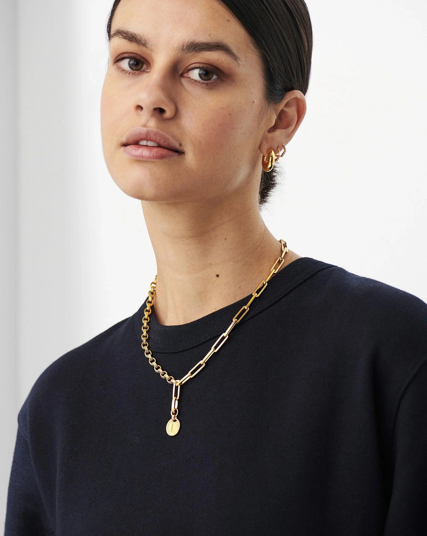 Clip-On Initial Pendant - Initial I