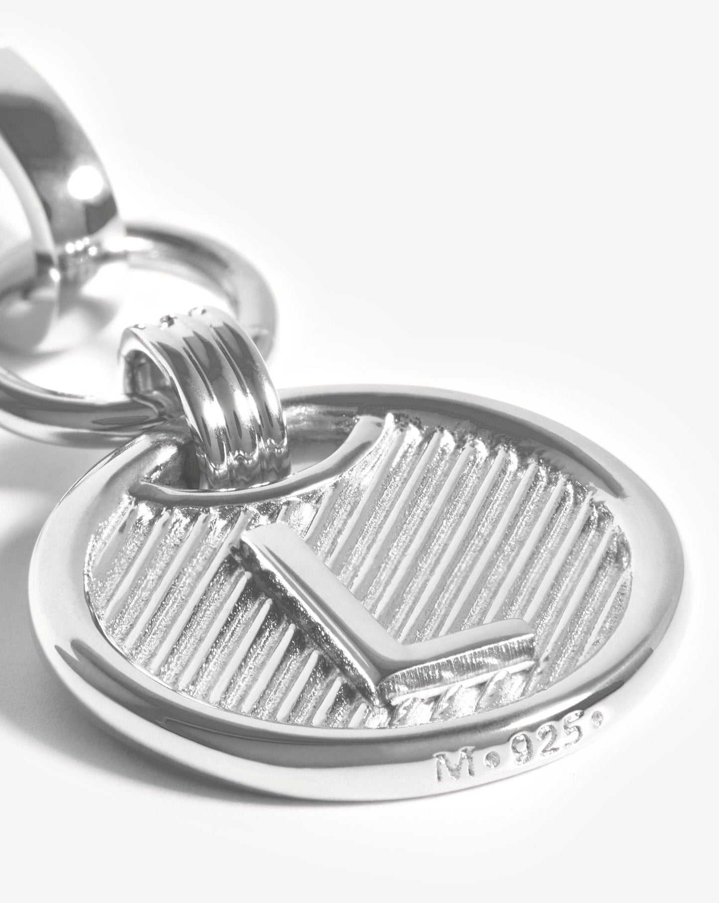 Clip-On Initial Pendant - Initial L | Silver Plated