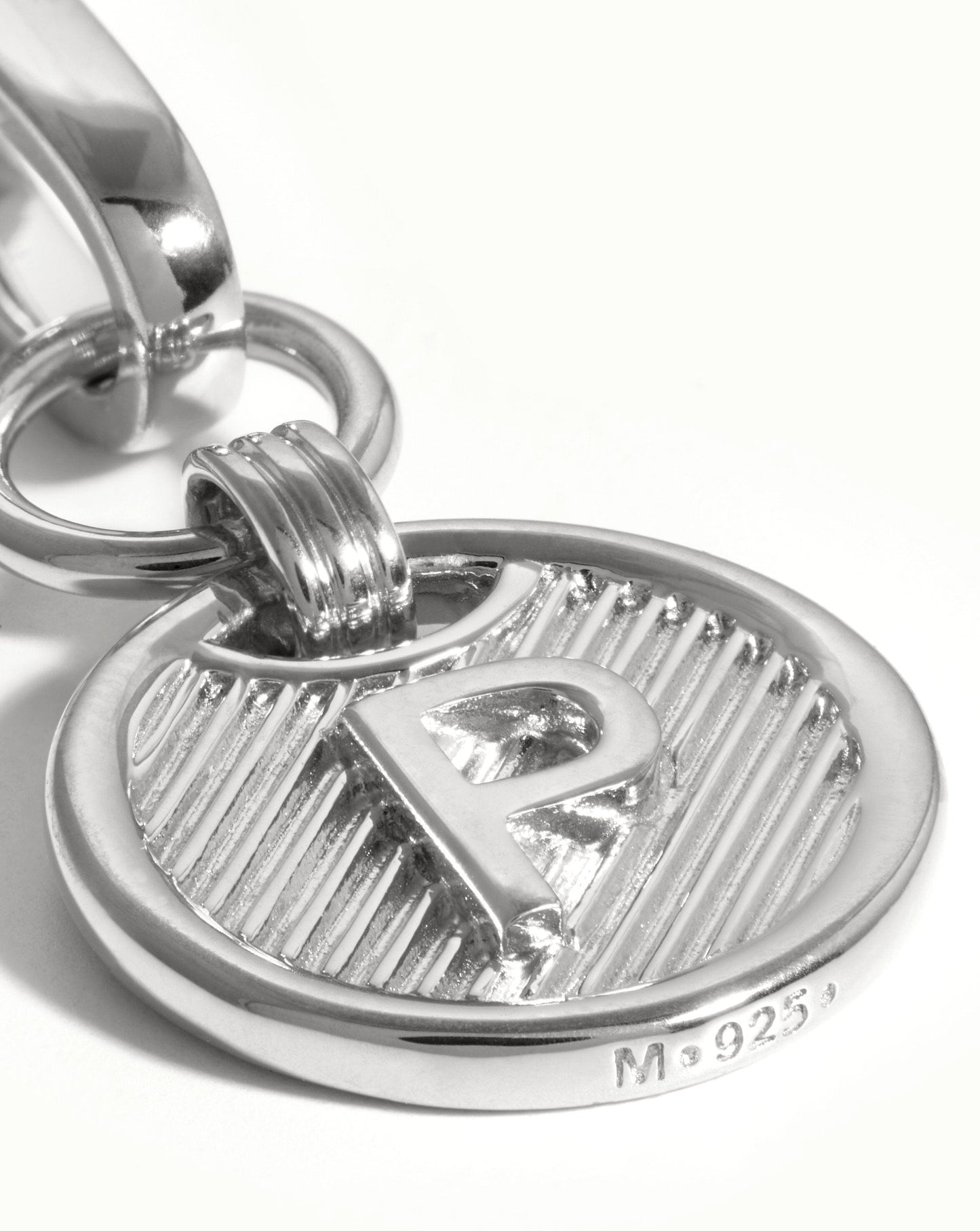 Clip-On Initial Pendant - Initial P | Silver Plated