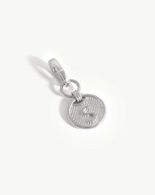 Clip-On Initial Pendant - Initial S | Silver Plated