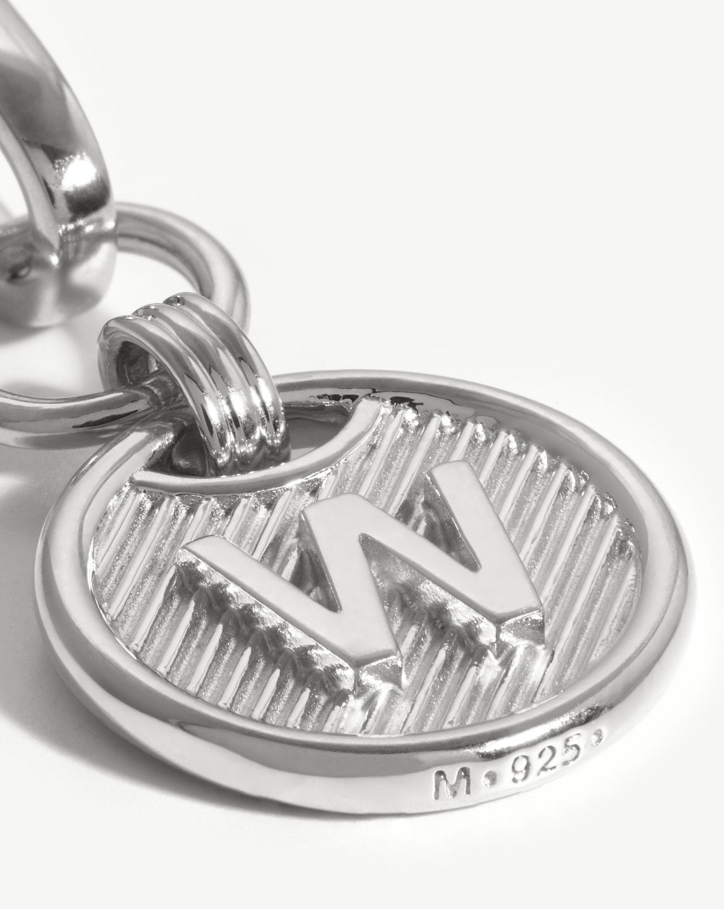 Clip-On Initial Pendant - Initial W | Silver Plated