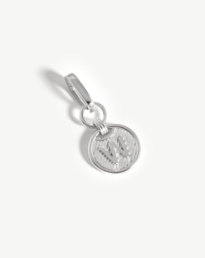 Clip-On Initial Pendant - Initial W | Silver Plated