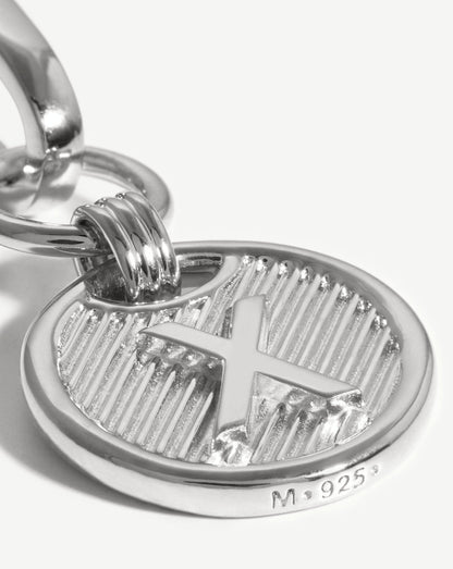 Clip-On Initial Pendant - Initial X | Silver Plated