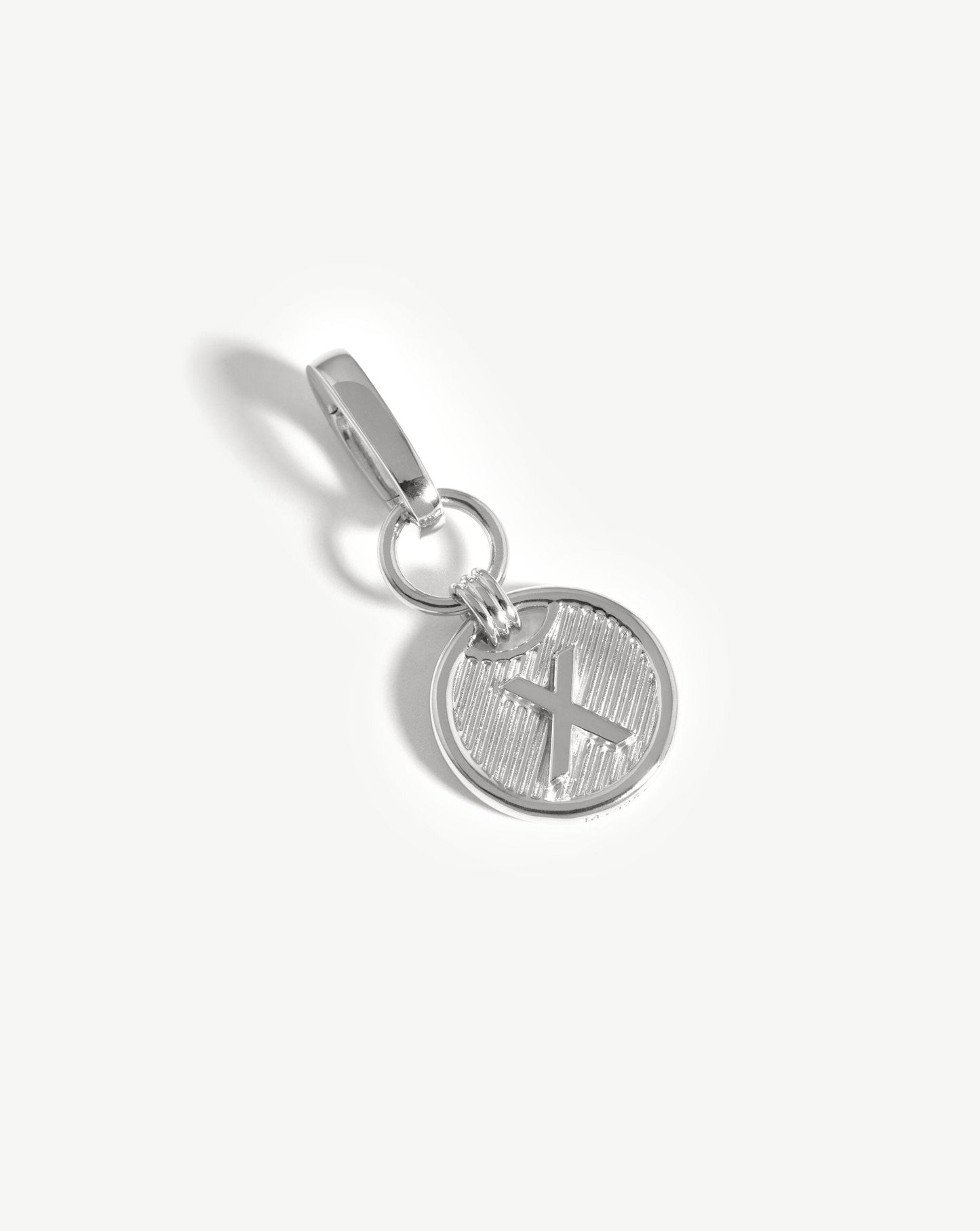Clip-On Initial Pendant - Initial X | Silver Plated