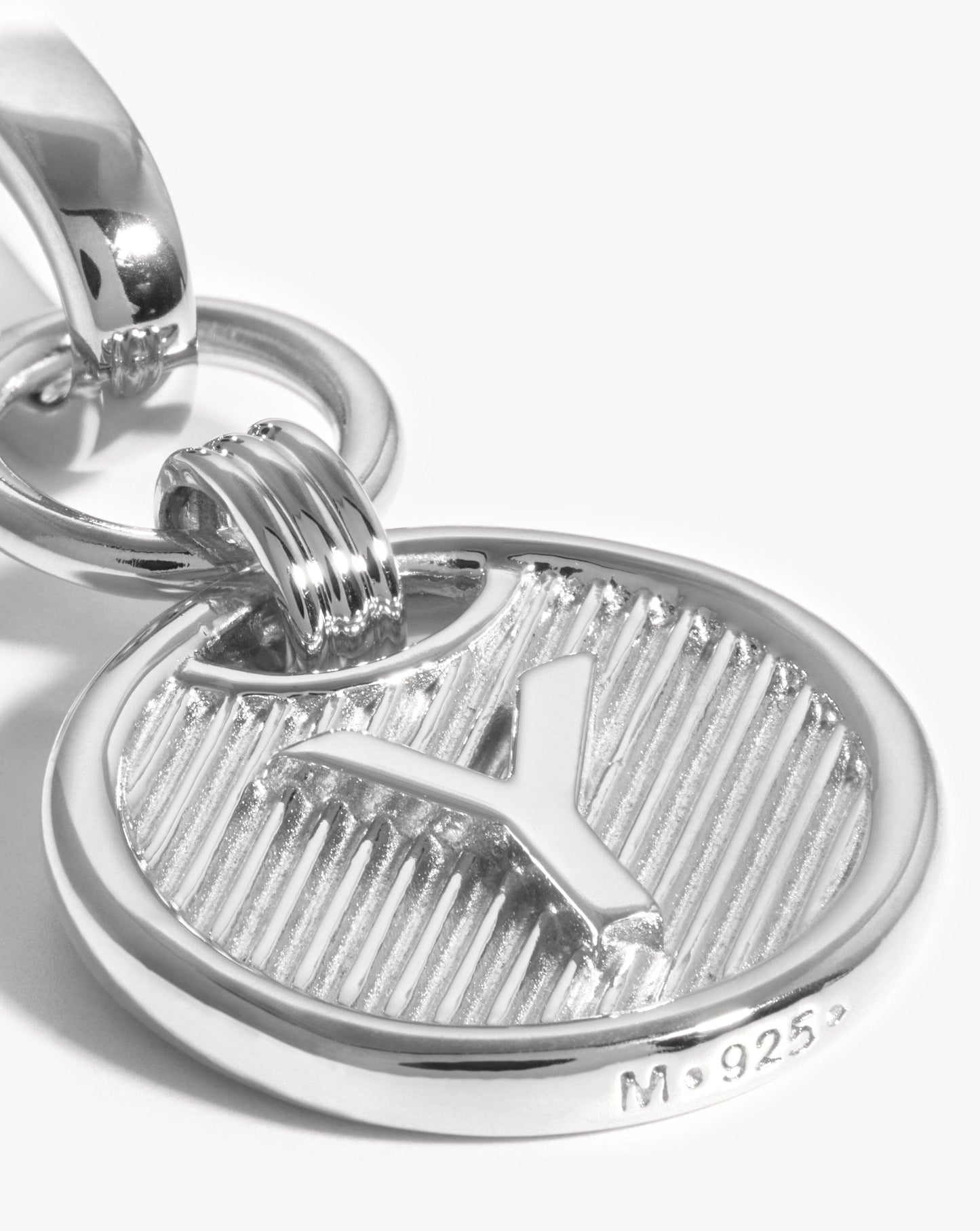 Clip-On Initial Pendant - Initial Y | Silver Plated