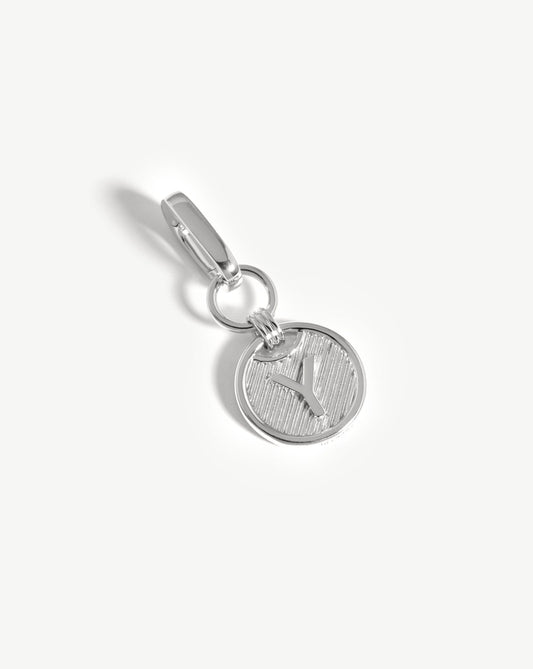 Clip-On Initial Pendant - Initial Y | Silver Plated
