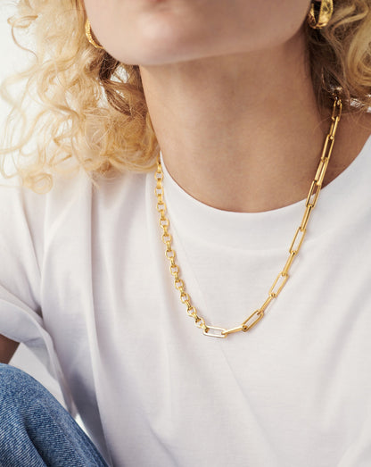 Deconstructed Axiom Chain Necklace | 18ct Gold Plated