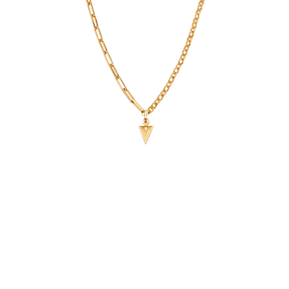 Deconstructed Axiom Ridge Triangle Chain Necklace | 18ct Gold Plated
