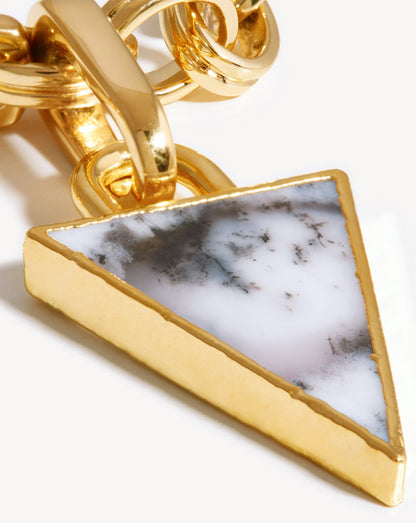 Deconstructed Axiom Triangle Chain Necklace | 18ct Gold Plated/Dendritic
