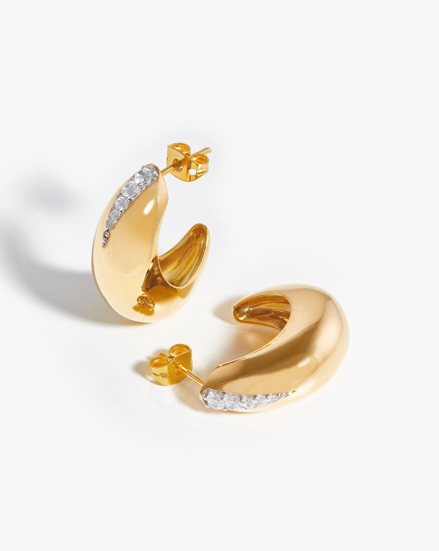 Dome Pave Hoop Earrings