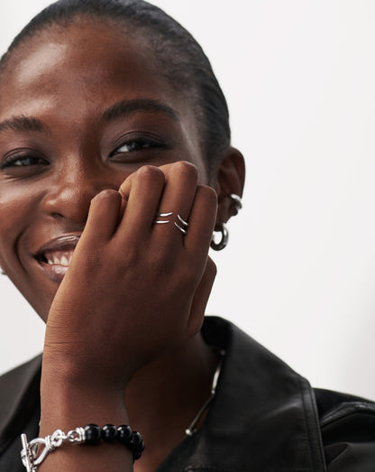 Double Claw Open Ring | Sterling Silver