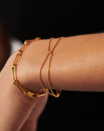 Double Rope Bracelet | 18ct Gold Vermeil