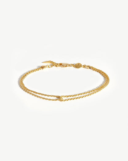 Double Rope Bracelet | 18ct Gold Vermeil