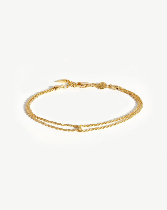 Double Rope Bracelet | 18ct Gold Vermeil