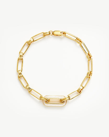 Enamel Haze Floating Pendant Chain Bracelet