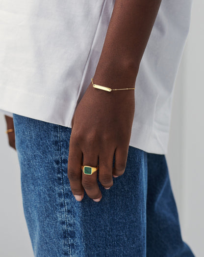 Engravable Bar Bracelet | 18ct Gold Vermeil