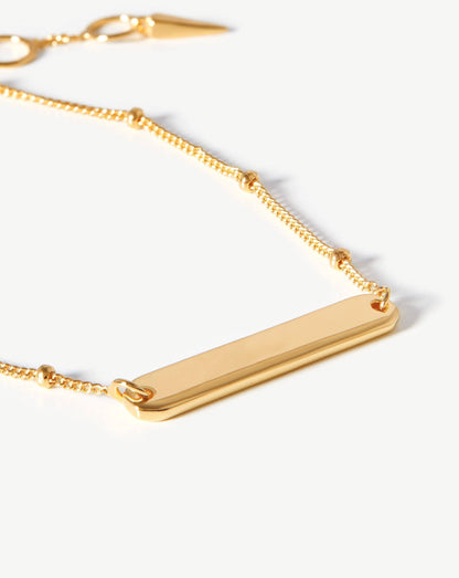 Engravable Bar Bracelet | 18ct Gold Vermeil