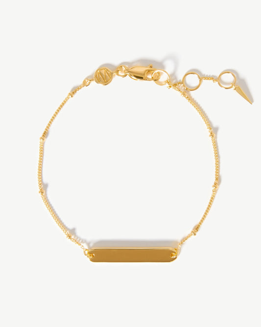 Engravable Bar Bracelet | 18ct Gold Vermeil