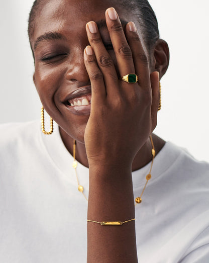 Engravable Bar Bracelet | 18ct Gold Vermeil