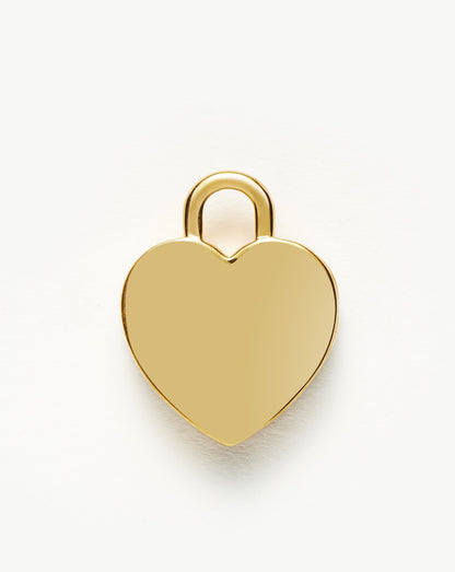 Engravable Heart Locket Clip-On Pendant | 18ct Gold Plated