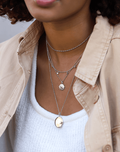 Engravable Large Round Disc Pendant | 18ct Gold Vermeil