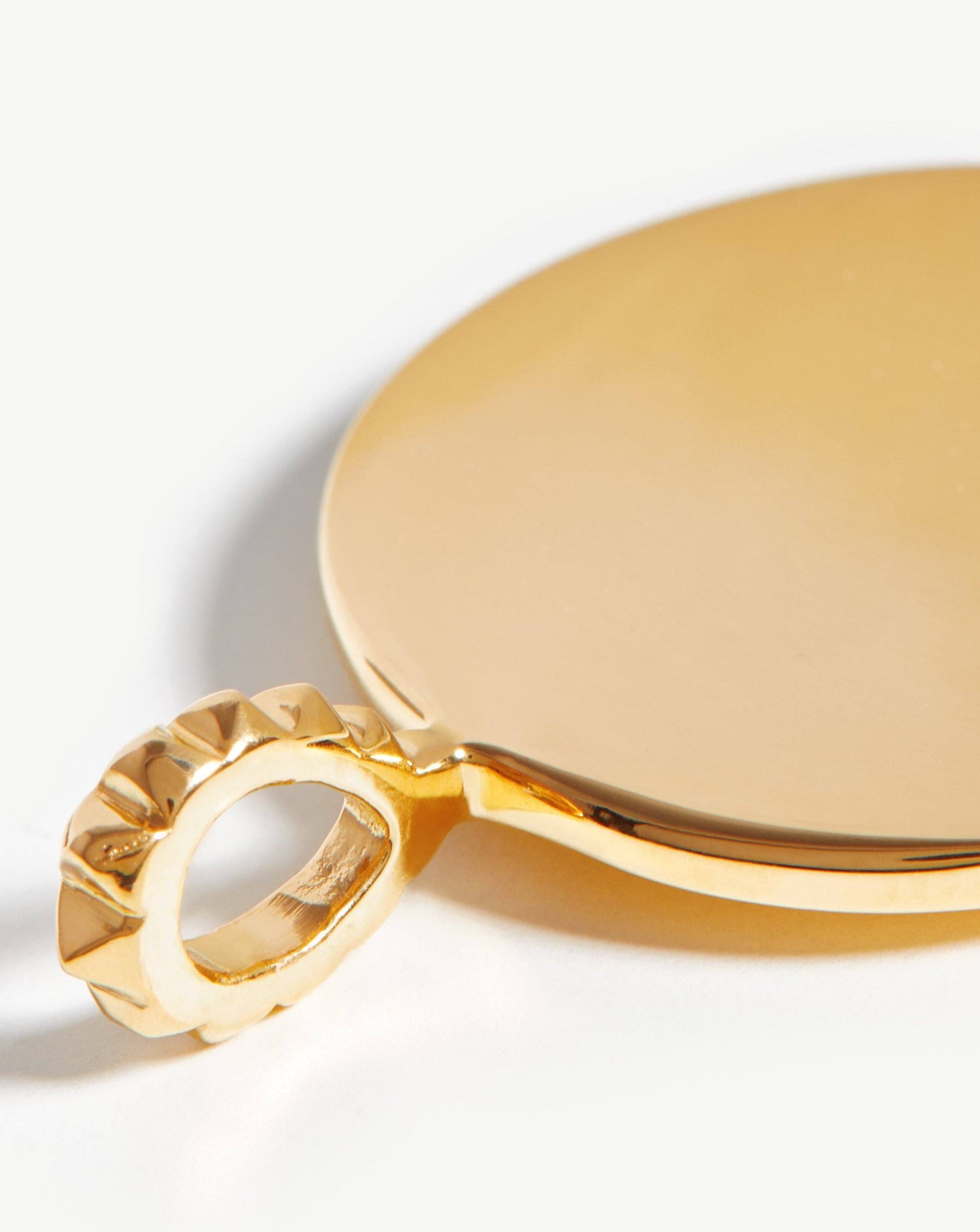 Engravable Large Round Disc Pendant | 18ct Gold Vermeil