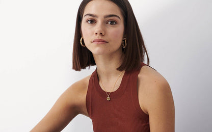 Engravable Short Mini Octagon Necklace | 18ct Gold Vermeil