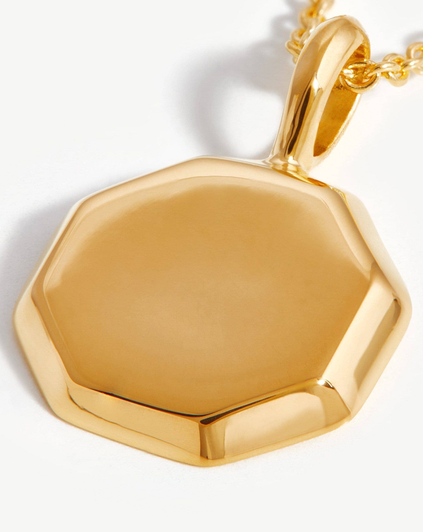 Engravable Short Mini Octagon Necklace | 18ct Gold Vermeil