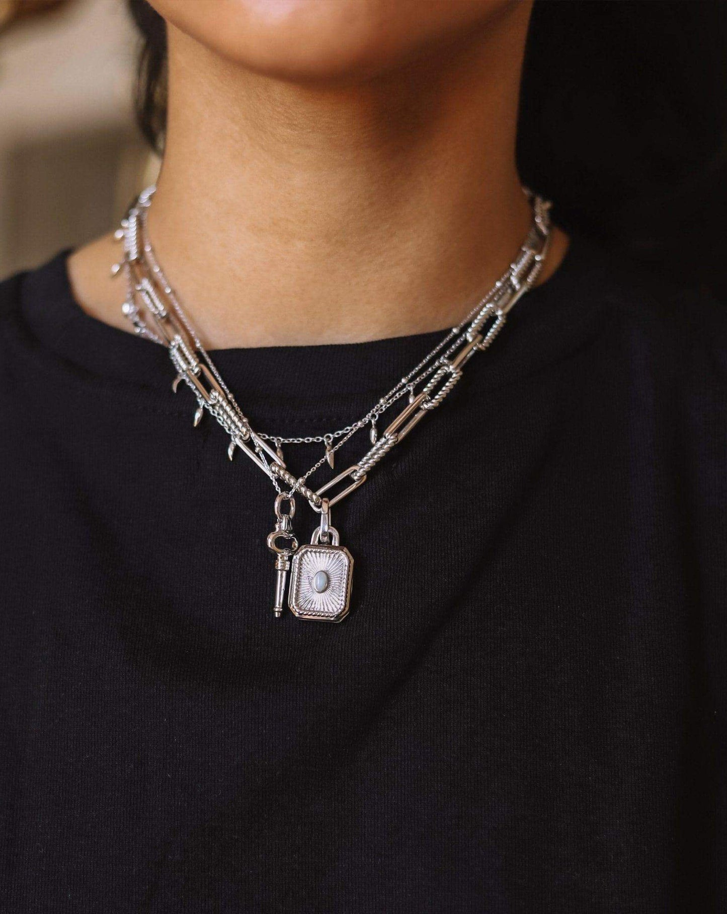 Square Locket Clip-On Pendant
