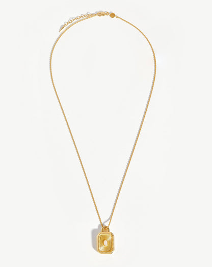 Engravable Square Locket Rope Necklace