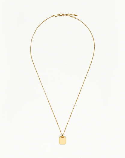 Engravable Tag Pendant Necklace