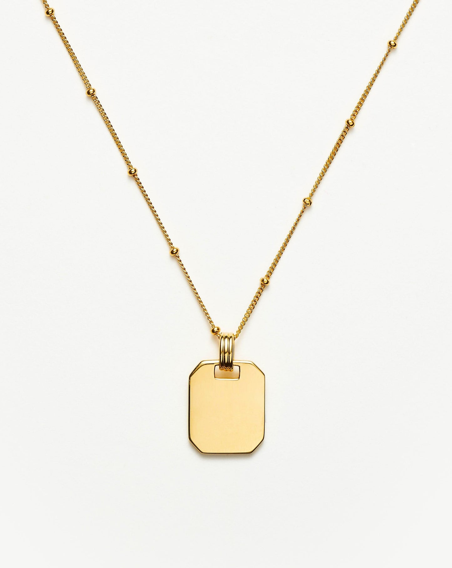 Engravable Tag Pendant Necklace