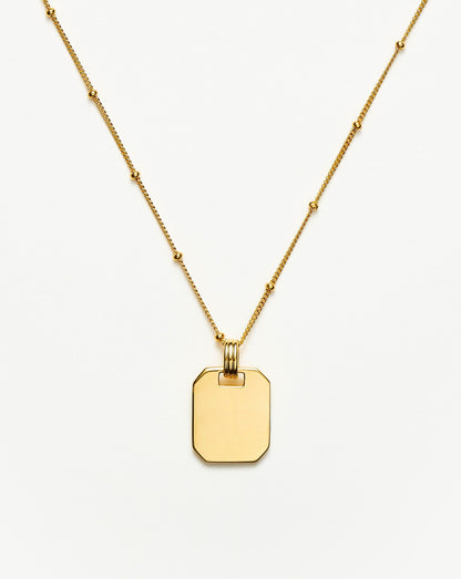Engravable Tag Pendant Necklace