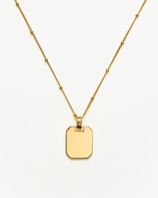 Engravable Tag Pendant Necklace