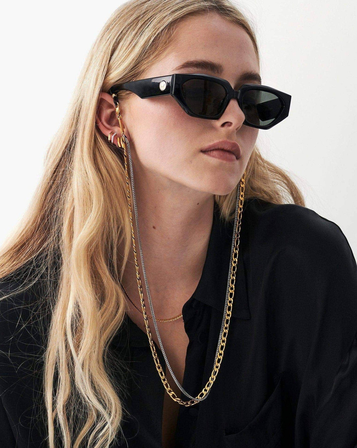 Figaro & Mini Cube Double Eyewear Chain