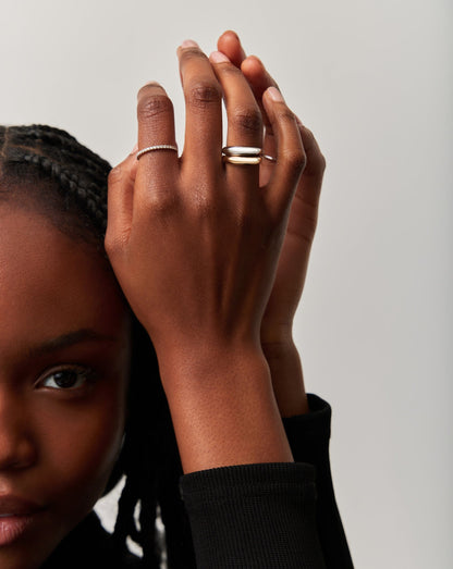 Fine Classic Dome Ring | 14ct Solid White Gold