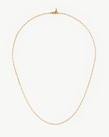 Fine Classic Paperclip Chain Necklace | 14ct Solid Gold