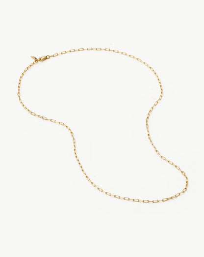 Fine Classic Paperclip Chain Necklace | 14ct Solid Gold