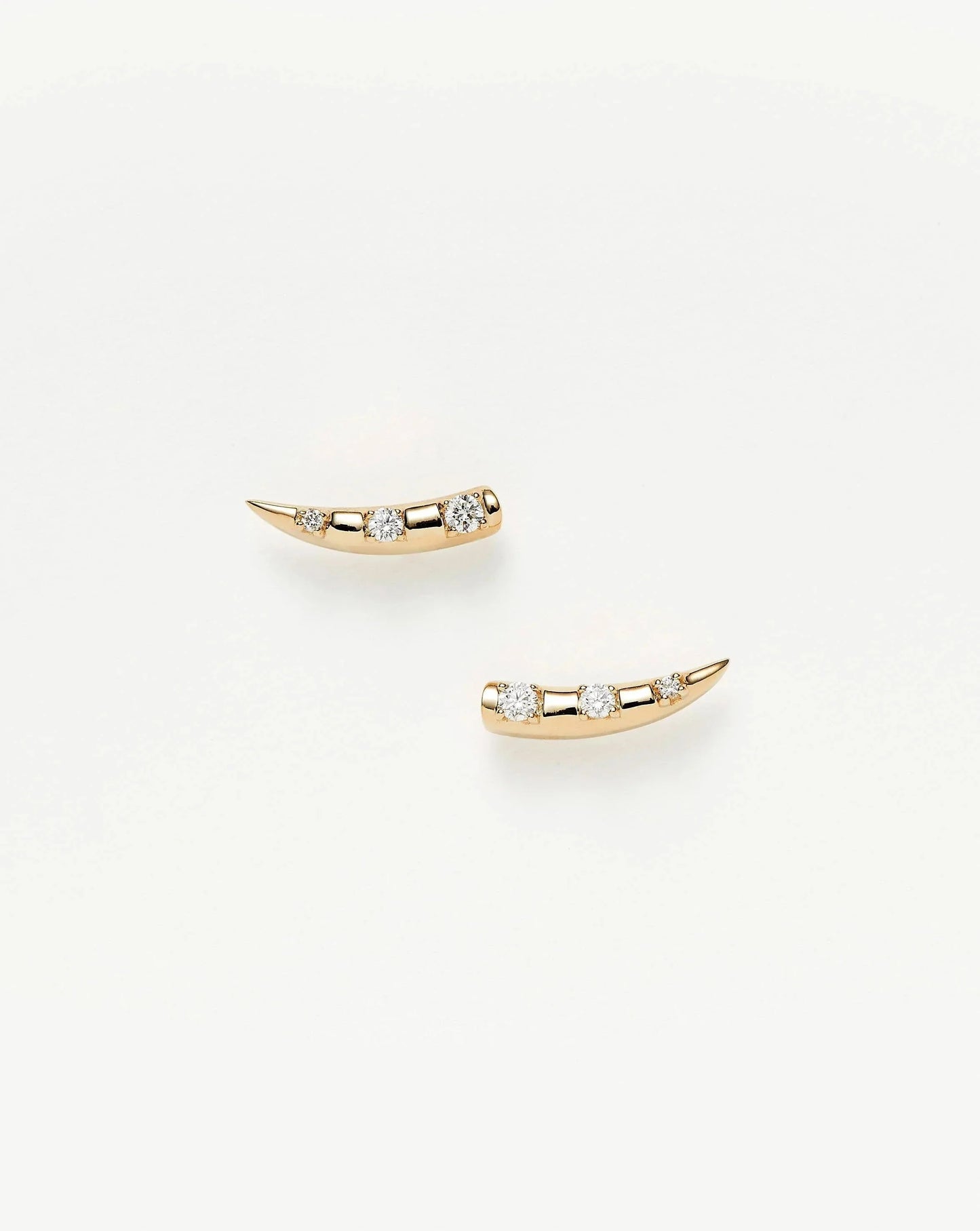 Fine Diamond Claw Stud Earrings | 14ct Solid Gold/Diamond