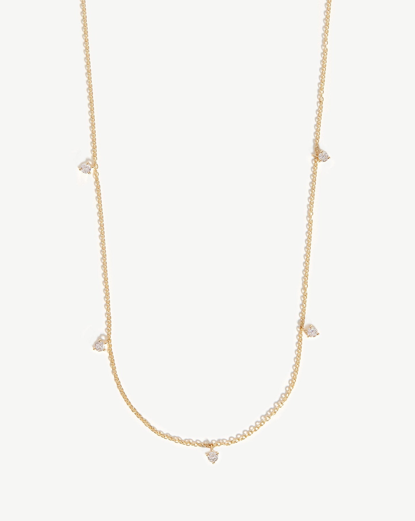 Fine Diamond Drop Necklace | 14ct Solid Gold/Diamond