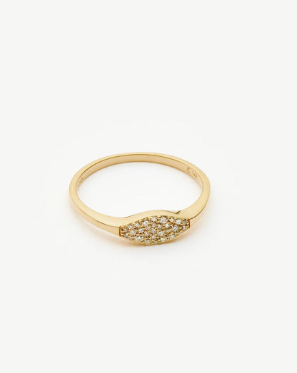 Fine Diamond Signet Ring | 14ct Solid Gold/Diamond