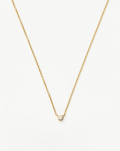 Fine Diamond Solitaire Pendant Necklace | 14ct Solid Gold/Diamond