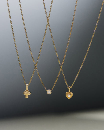 Fine Diamond Solitaire Pendant Necklace | 14ct Solid Gold/Diamond