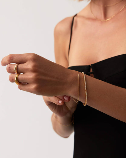 Fine Diamond Tennis Bracelet - Size L | 14ct Solid Gold Lab Grown Diamonds