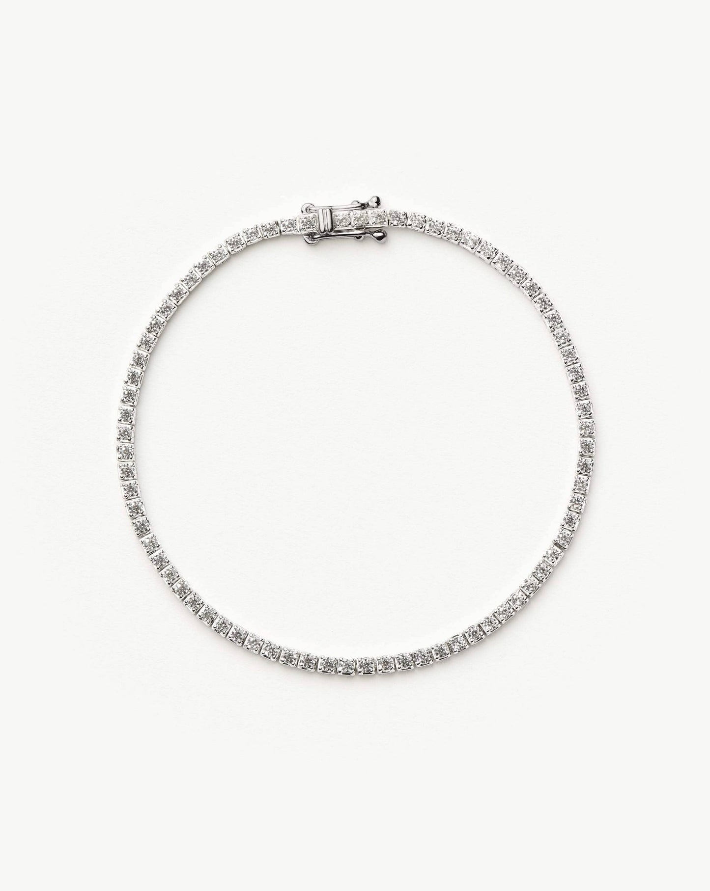 Fine Diamond Tennis Bracelet - Size L | 14ct Solid White Gold Lab Grown Diamonds