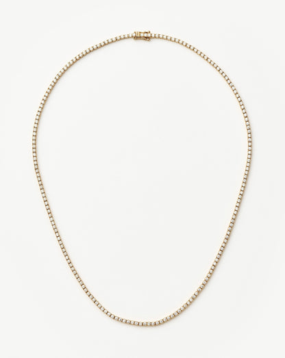Fine Diamond Tennis Necklace | 14ct Solid Gold Diamond
