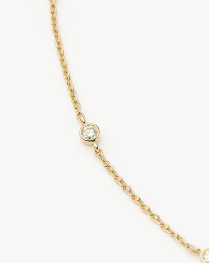 Fine Floating Diamond Bracelet | 14ct Solid Gold