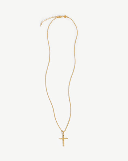 Fused Twisted Cross Necklace