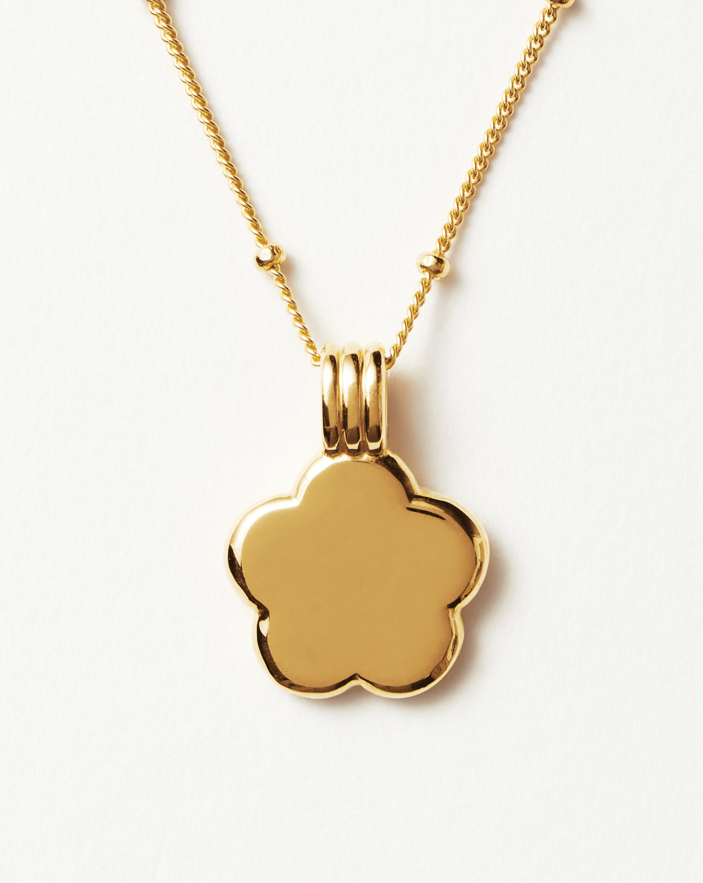 Good Vibes Enamel Flower Pendant Necklace | 18ct Gold Vermeil/Lemon Yellow