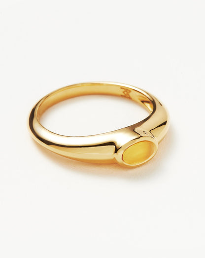Good Vibes Gemstone Stacking Ring | 18ct Gold Vermeil/Pink Quartz
